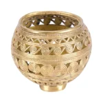 Handcrafted Bastar Tribal Dhokra Art Brass Pen Stand