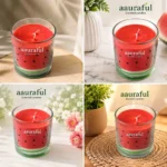 Aauraful Watermelon Scented Candle – 4 Lifestyle Display