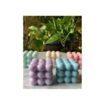 AAURAFUL Bubble Cube Candles Set - Pastel Colored Scented Bubble Candles