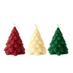 Christmas Tree Shaped Decorative Candle – Handcrafted Soy Wax Festive Candle