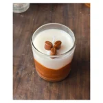 AAURAFUL Coffee Bean Latte Candle - 2 Layer Caramel & Cream Shot Glass Candle