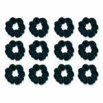 Satin Silk Hair Scrunchies for Women & Girls – (Dark Greenish Blue)