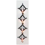 Diamond Laman Diya Iron T Light Holder