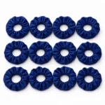 Satin Silk Hair Scrunchies for Women & Girls – (Navy Blue)