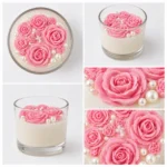 Pink Rose & Patchouli Scented Jar Candle for Home Decor