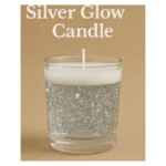 AAURAFUL Silver Glow Candle - Gel Wax with Silver Crystals